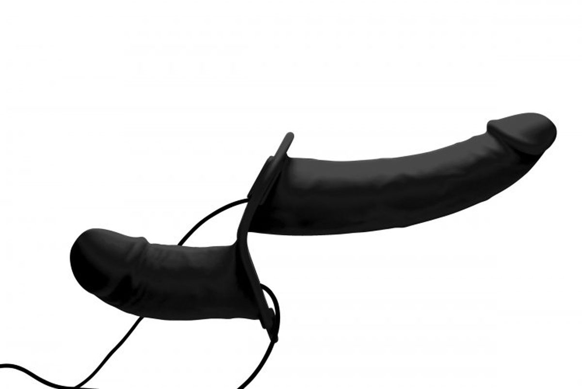 Power Pegger Double Strap-On Vibrator - Black – Lace and Luna