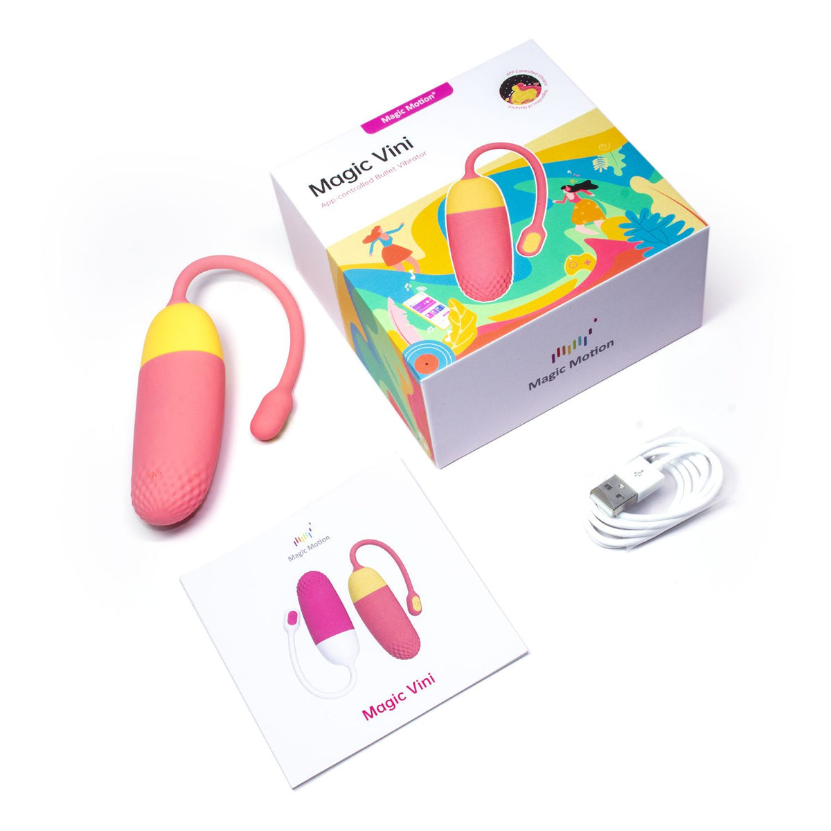Magic Motion - Vini App-Controlled Vibrating Egg - Coral/Yellow – Lace ...
